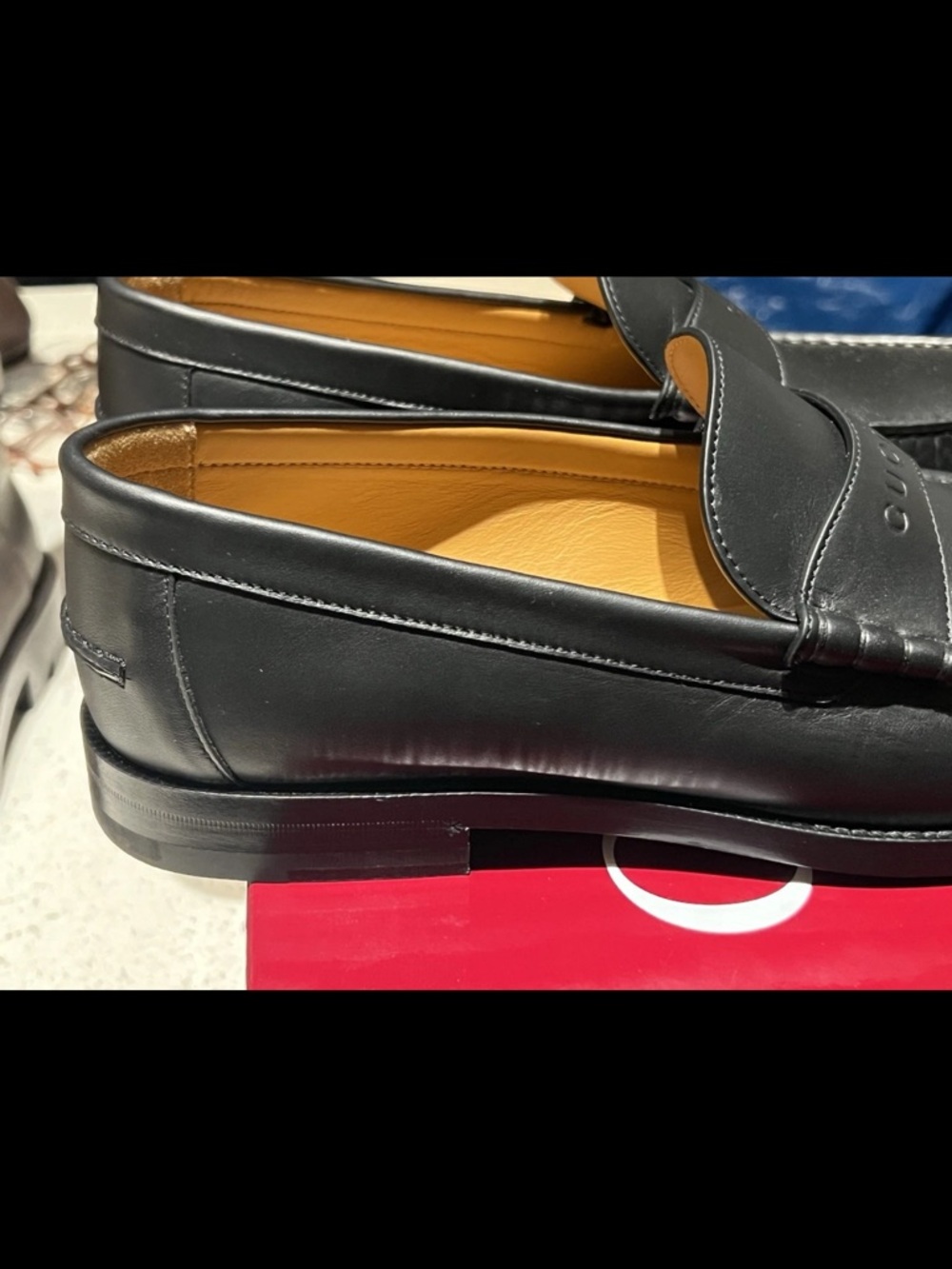 Gucci black leather micro soft loafer size 11 - Picture 6 of 10